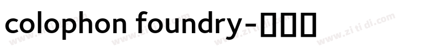 colophon foundry字体转换